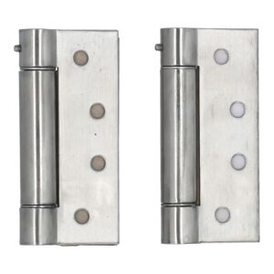 Union 2-Piece Single Action Spring Hinges Silver